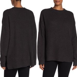 NWT ✨BCBCMaxAzaria✨ Ribbed Knit Oversized Pullover in Charcoal Heather Sz XS, SM